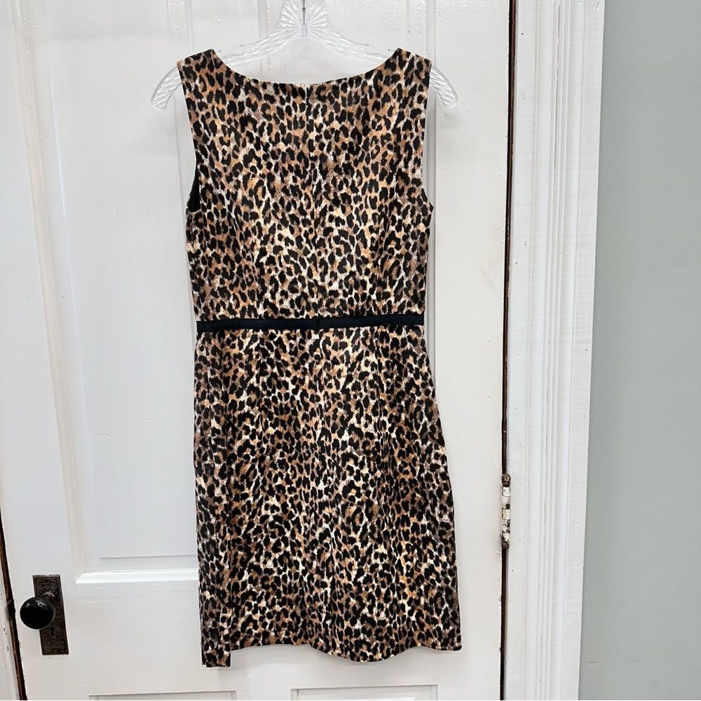 Ann Taylor LOFT‎ classic leopard print sleeveless dress women’s 4 - Picture 3 of 6